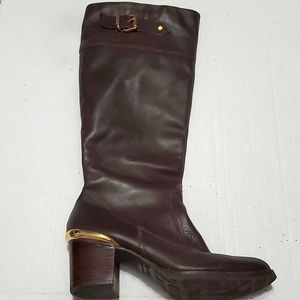 Ego Brown Mid-calf Buckled Trendy Riding Boots 38